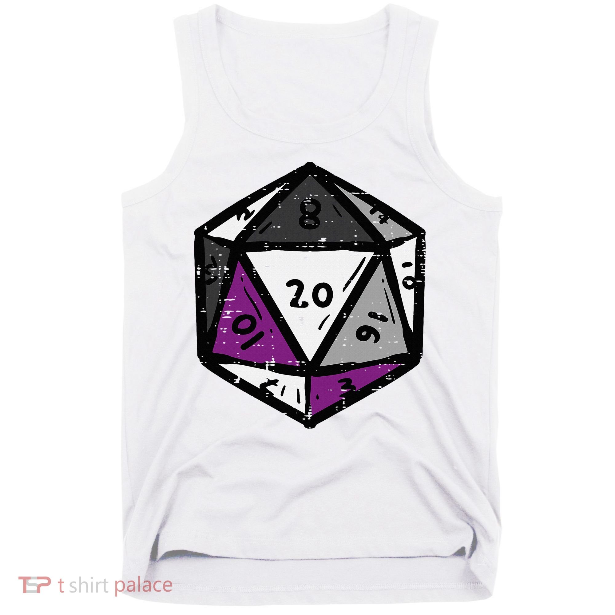 Asexual Gamer Rpg Dice Ace Pride Flag Lgbtq Tank Top