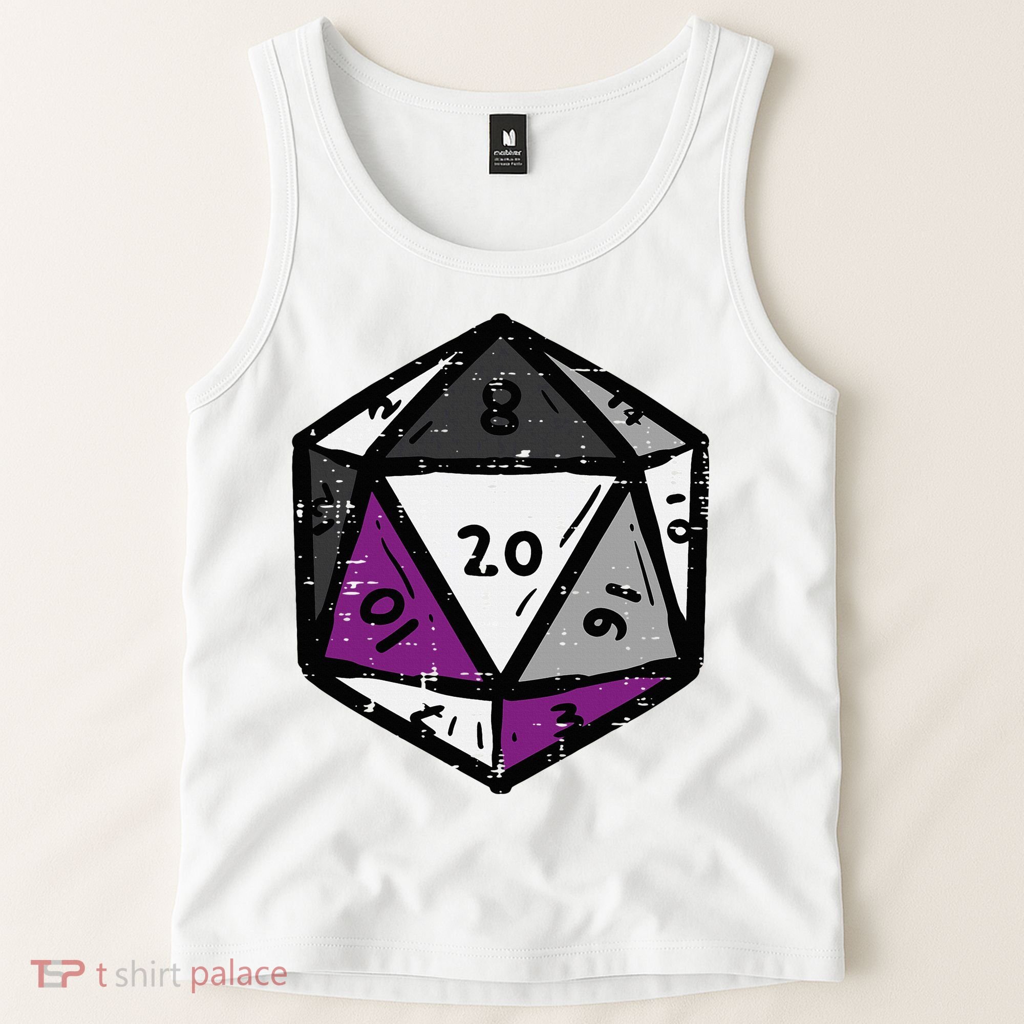 Asexual Gamer Rpg Dice Ace Pride Flag Lgbtq Tank Top