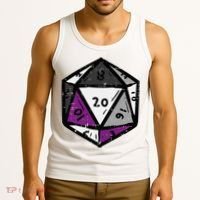 Asexual Gamer Rpg Dice Ace Pride Flag Lgbtq Tank Top thumb 3