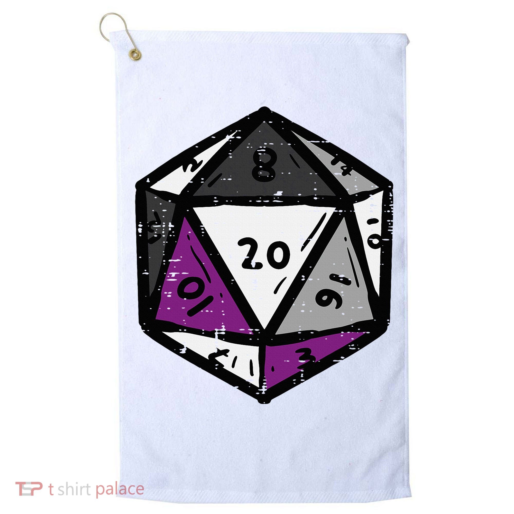 Asexual Gamer Rpg Dice Ace Pride Flag Lgbtq Golf Towel