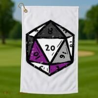 Asexual Gamer Rpg Dice Ace Pride Flag Lgbtq Golf Towel thumb 1