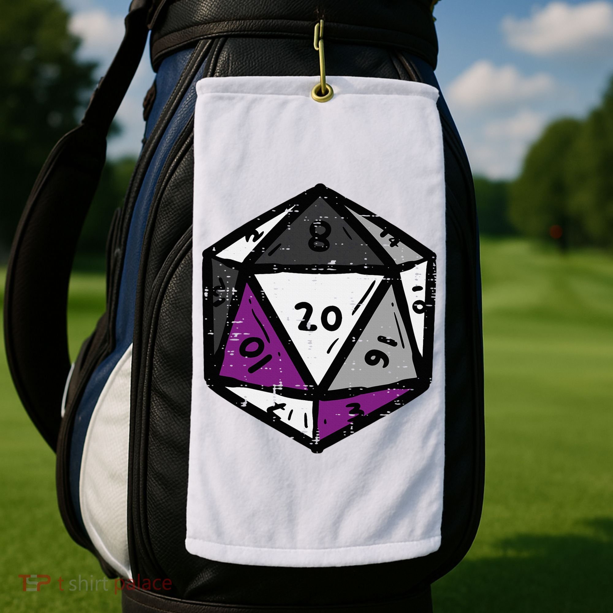 Asexual Gamer Rpg Dice Ace Pride Flag Lgbtq Golf Towel
