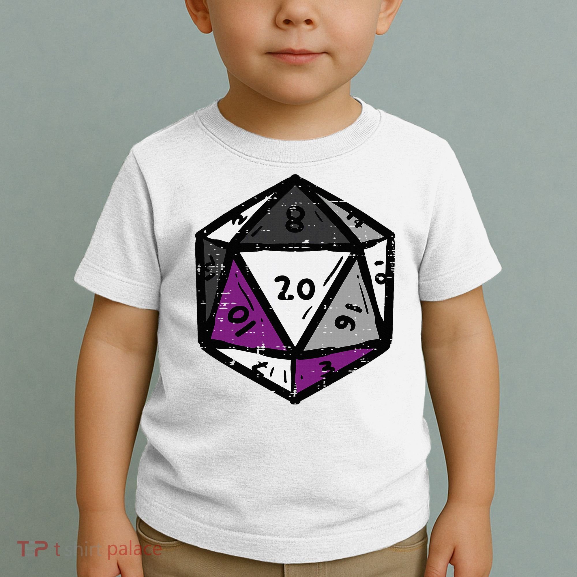 Asexual Gamer Rpg Dice Ace Pride Flag Lgbtq Toddler T-Shirt