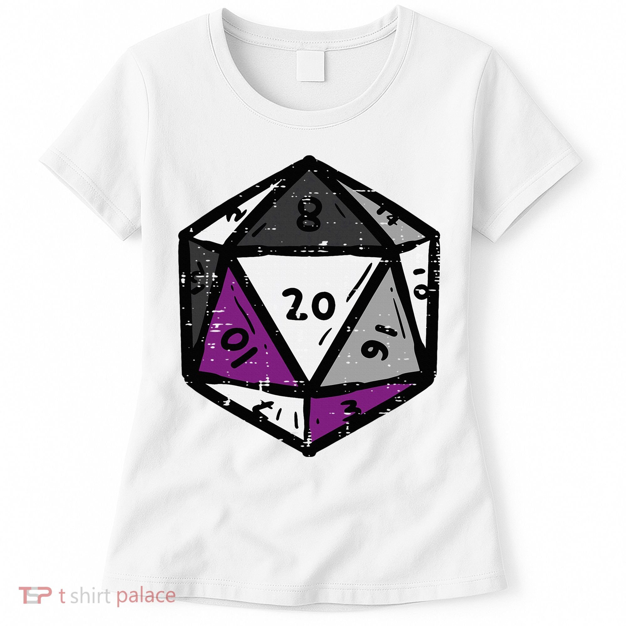 Asexual Gamer Rpg Dice Ace Pride Flag Lgbtq Women's T-Shirt