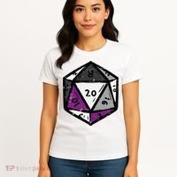 Asexual Gamer Rpg Dice Ace Pride Flag Lgbtq Women's T-Shirt thumb 4