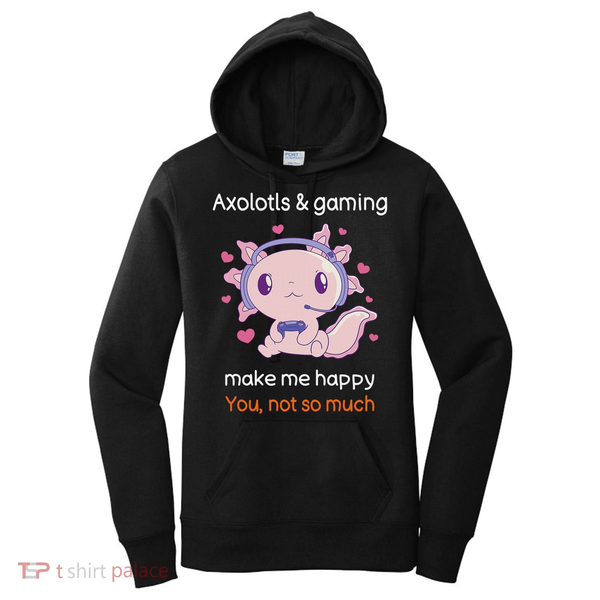 Axolotl Gamer Shirt Funny Video Gaming Sarcastic Axolotl  Women's Hoodie