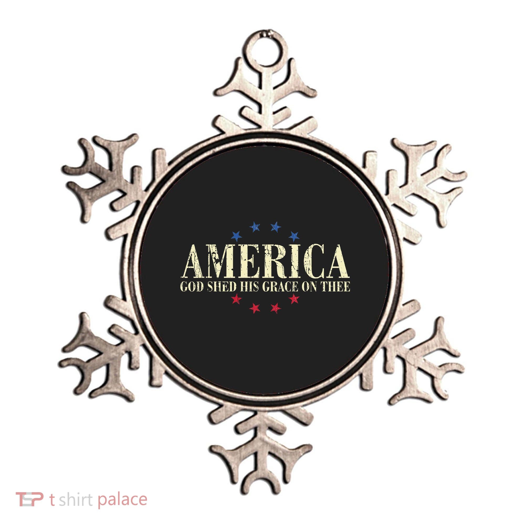 America God Shed His Grace On Thee 4th Of July Ornament