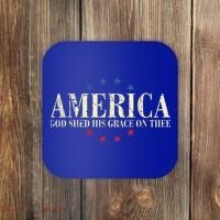 America God Shed His Grace On Thee 4th Of July Coaster thumb 0