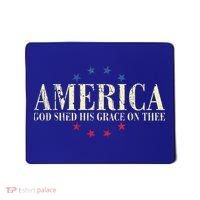 America God Shed His Grace On Thee 4th Of July Mousepad thumb 0