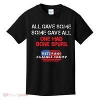All Gave Some Gave All One Had Bone Spurs Veterans Against Trump Kids T-Shirt thumb 0