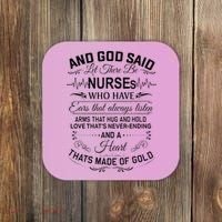 And God Said Let There Be Nurses Who Have Ears Coaster thumb 0