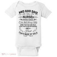 And God Said Let There Be Nurses Who Have Ears Baby Bodysuit thumb 0