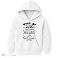 And God Said Let There Be Nurses Who Have Ears Kids Hoodie thumb 0
