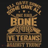 All Gave Some Some Gave All One Had Bone Spurs Veterans Against Trump Baby Bodysuit thumb 2