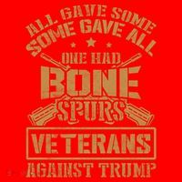 All Gave Some Some Gave All One Had Bone Spurs Veterans Against Trump Santa Hat thumb 1