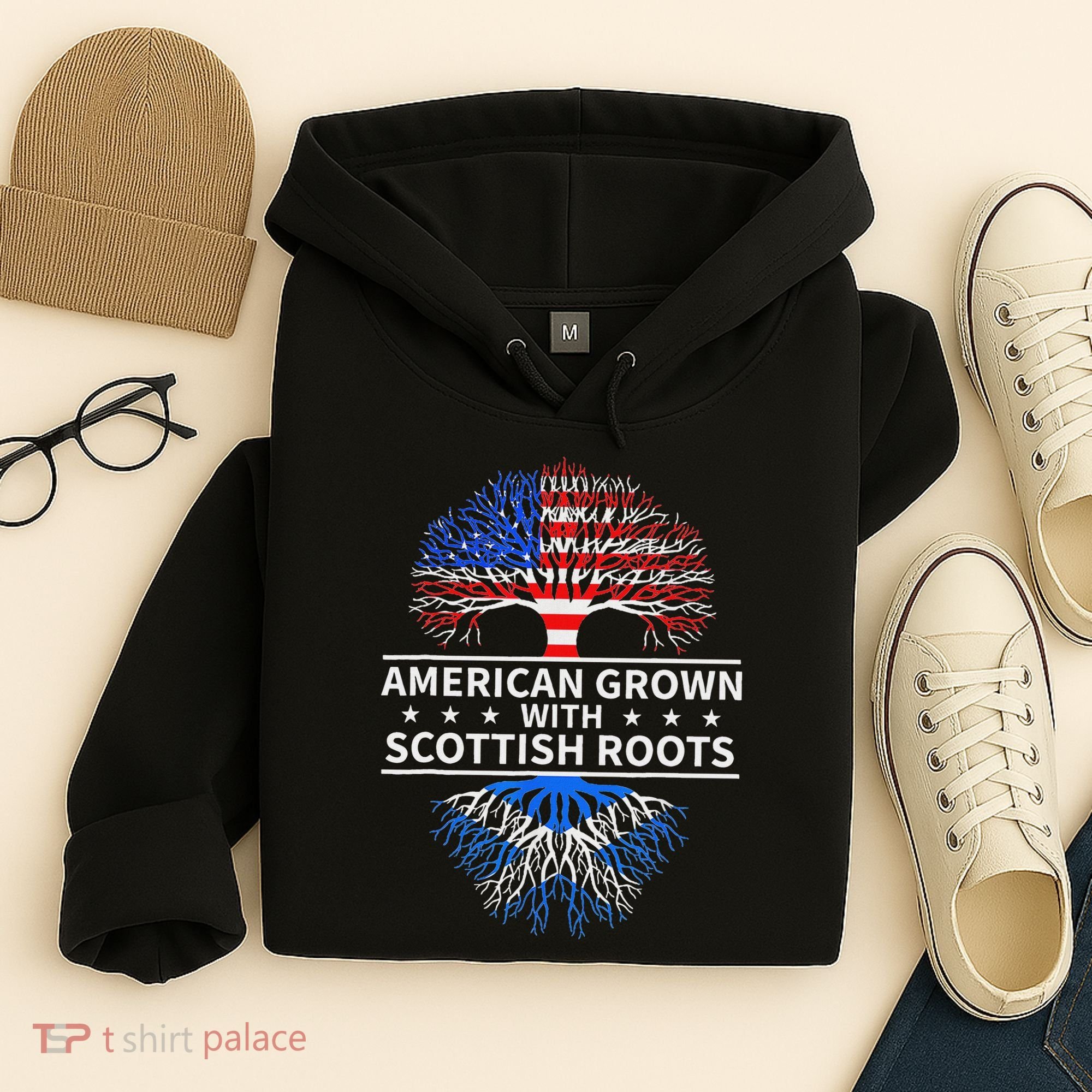 American Grown Scottish Roots Scotland Hoodie