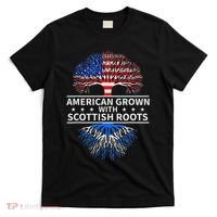American Grown Scottish Roots Scotland T-Shirt thumb 0
