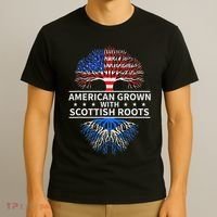 American Grown Scottish Roots Scotland T-Shirt thumb 3