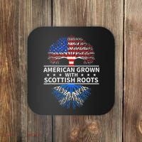 American Grown Scottish Roots Scotland Coaster thumb 0