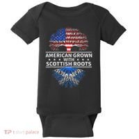 American Grown Scottish Roots Scotland Baby Bodysuit thumb 0