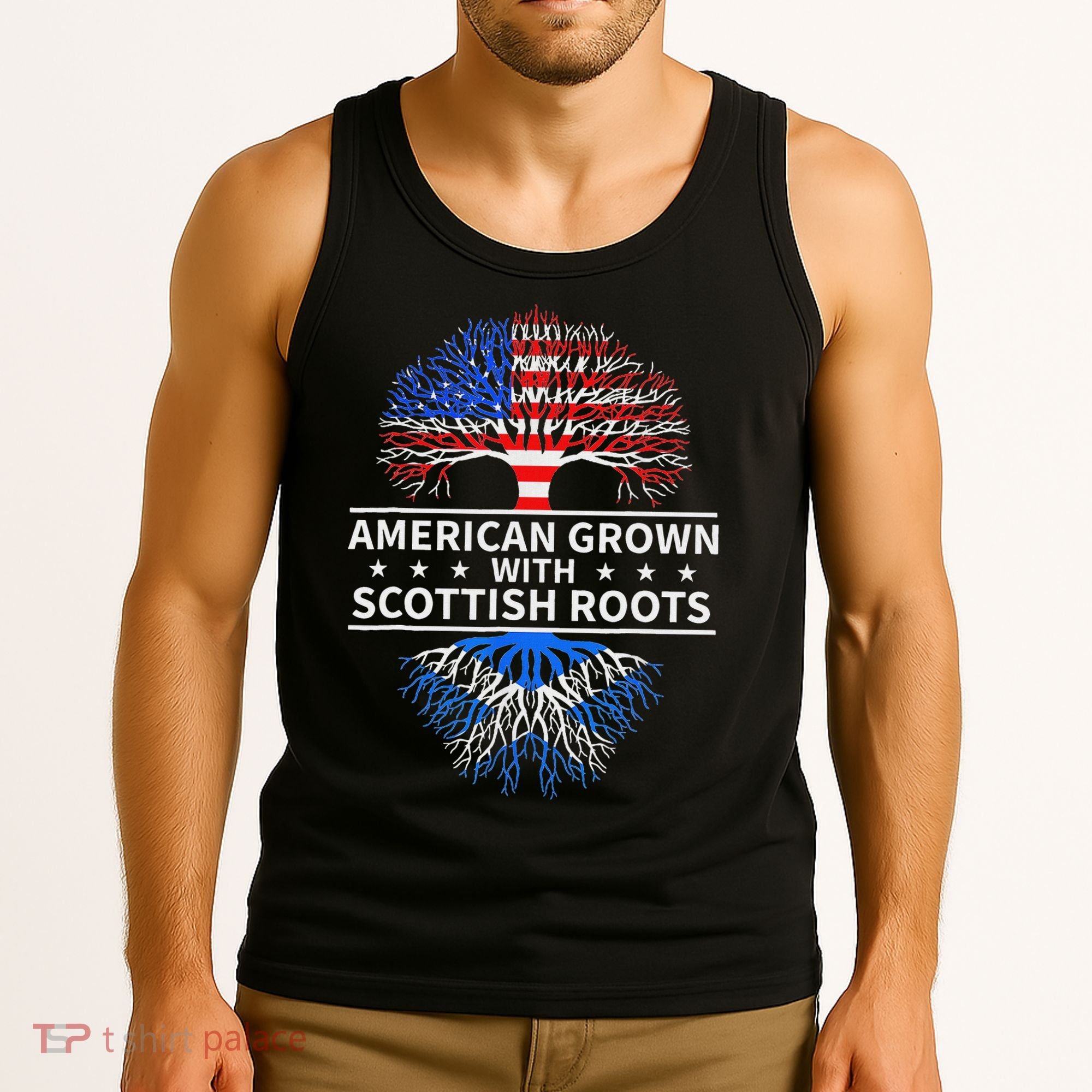 American Grown Scottish Roots Scotland Tank Top
