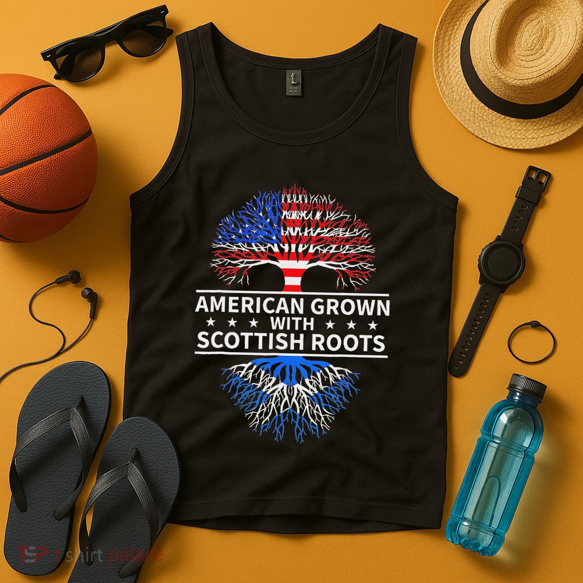 American Grown Scottish Roots Scotland Tank Top