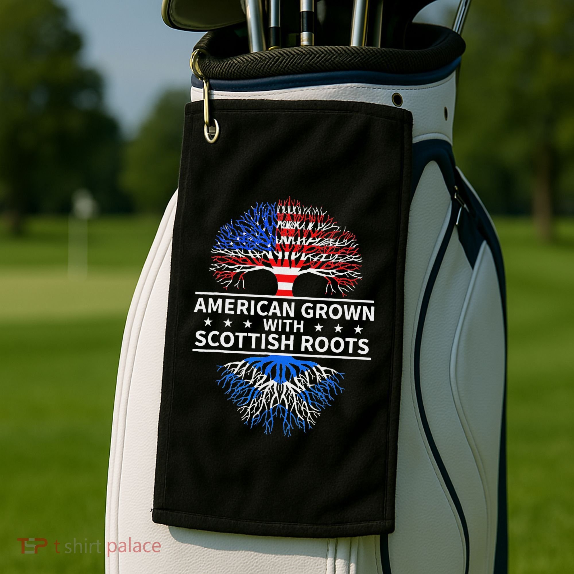 American Grown Scottish Roots Scotland Golf Towel