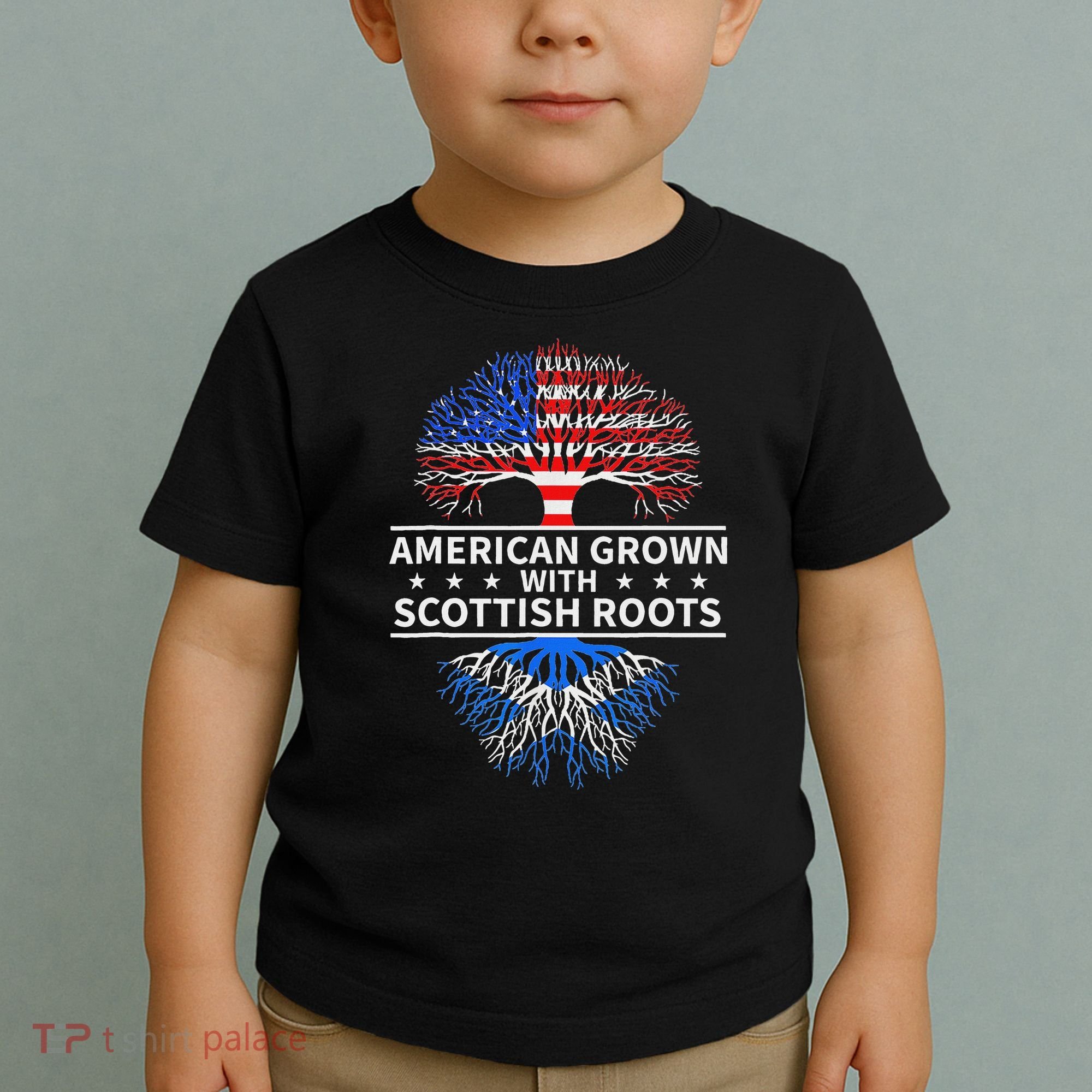 American Grown Scottish Roots Scotland Toddler T-Shirt