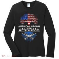 American Grown Scottish Roots Scotland Women's Long Sleeve Shirt thumb 0