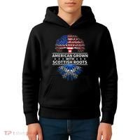 American Grown Scottish Roots Scotland Kids Hoodie thumb 4