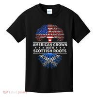 American Grown Scottish Roots Scotland Kids T-Shirt thumb 0