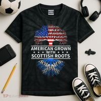 American Grown Scottish Roots Scotland Kids Tie-Dye T-Shirt thumb 2