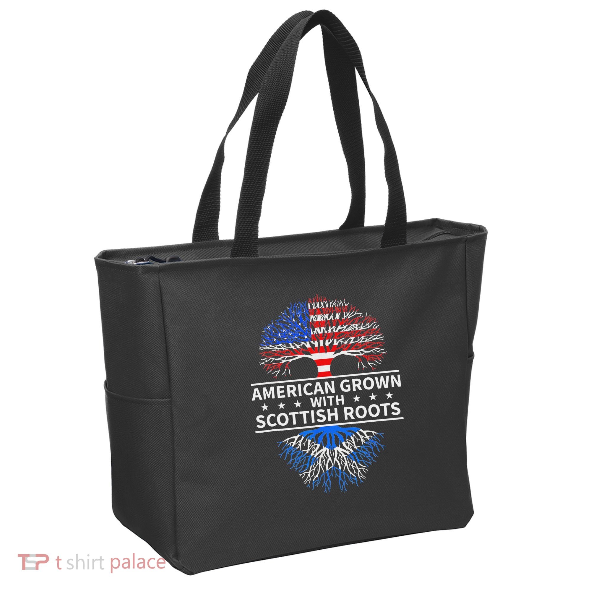 American Grown Scottish Roots Scotland Tote Bag