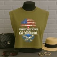 American Grown Scottish Roots Scotland Garment-Dyed Women's Muscle Tee thumb 3