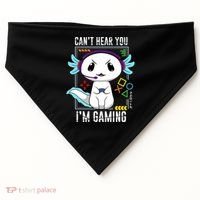 Axolotl Gaming Salamander As Gamer USA-Made Doggie Bandana thumb 0