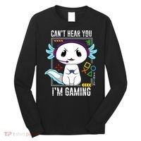 Axolotl Gaming Salamander As Gamer Long Sleeve Shirt thumb 0