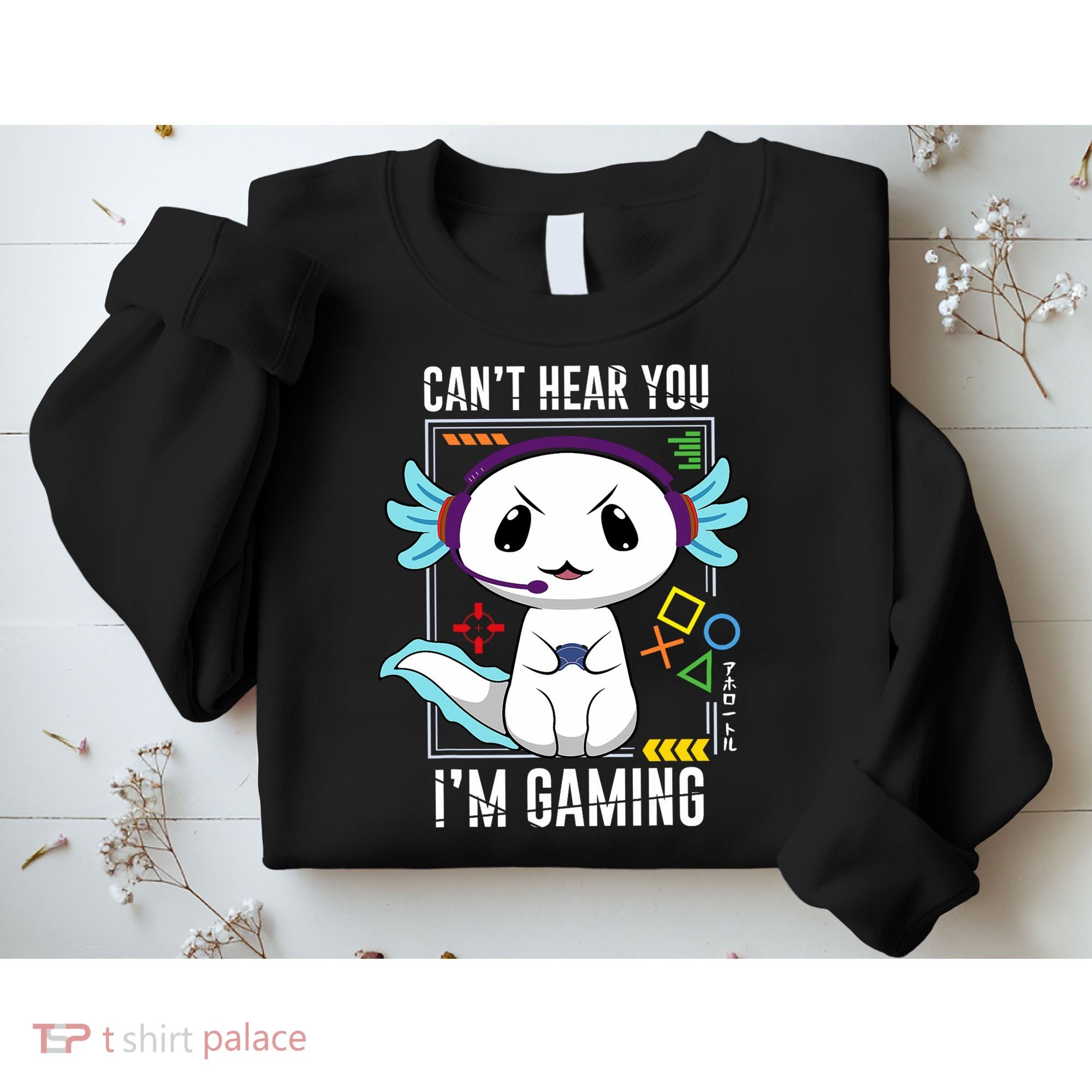 Axolotl Gaming Salamander As Gamer Sweatshirt