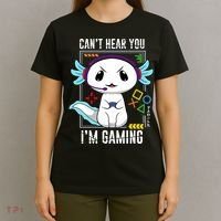 Axolotl Gaming Salamander As Gamer T-Shirt thumb 4
