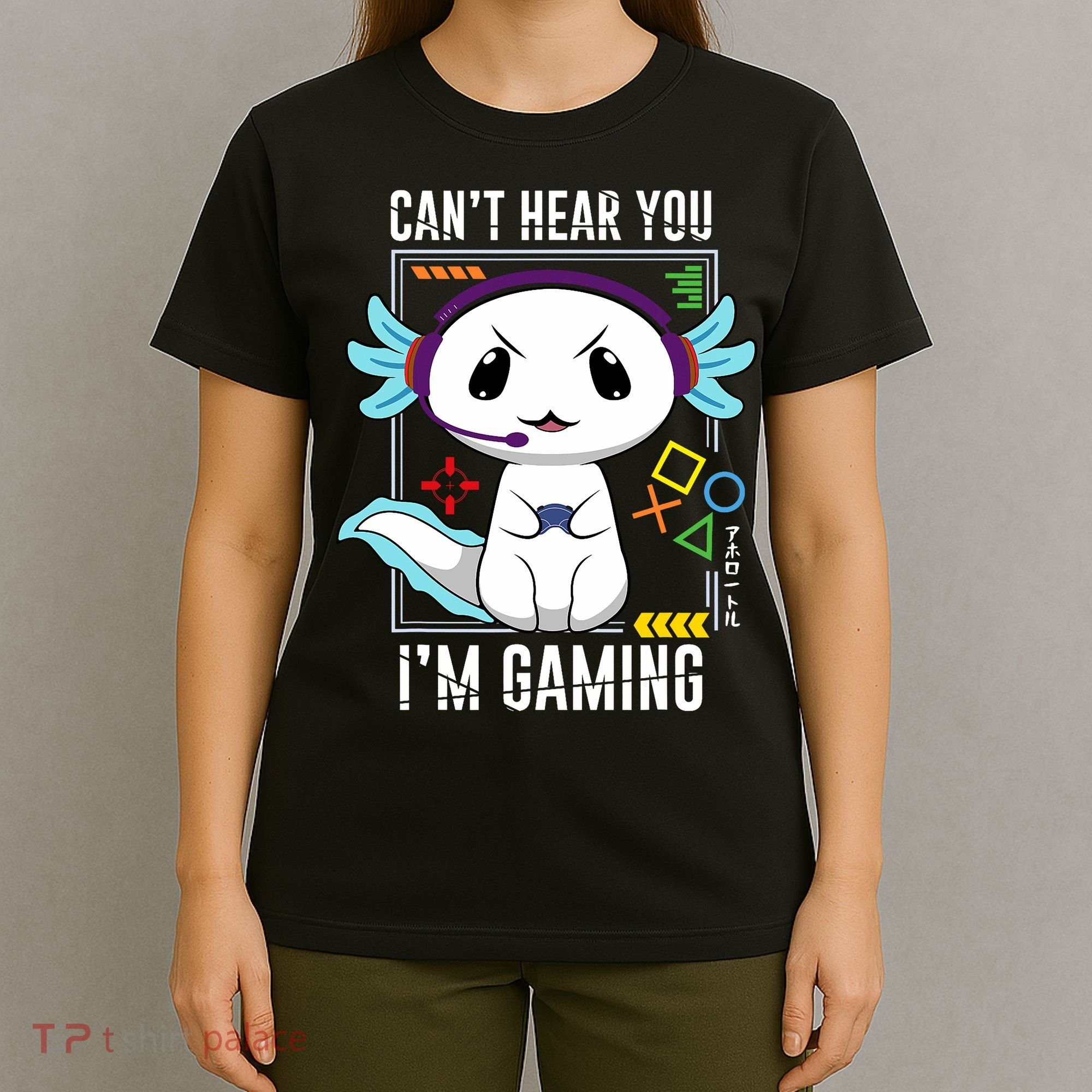 Axolotl Gaming Salamander As Gamer T-Shirt
