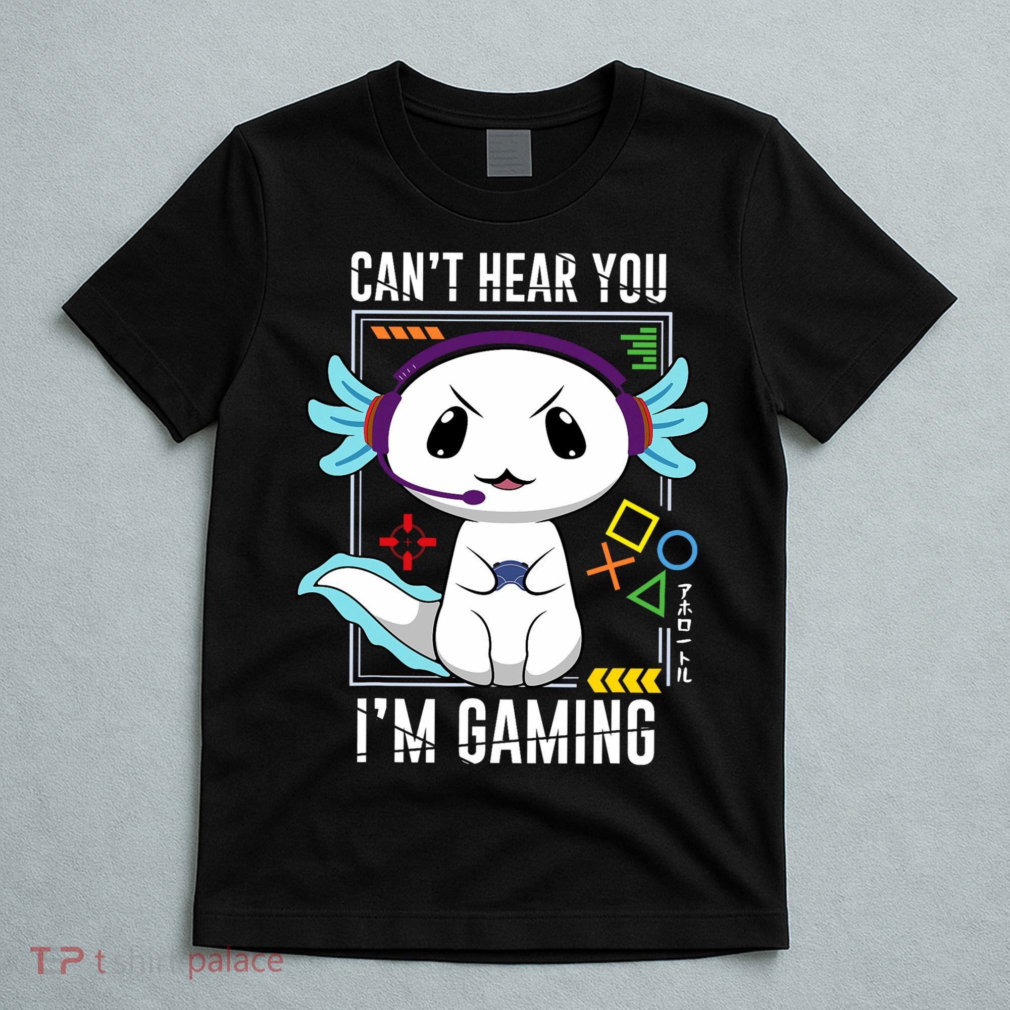 Axolotl Gaming Salamander As Gamer T-Shirt