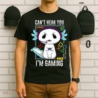 Axolotl Gaming Salamander As Gamer T-Shirt thumb 6