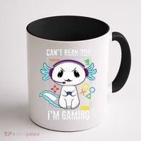 Axolotl Gaming Salamander As Gamer Coffee Mug thumb 1