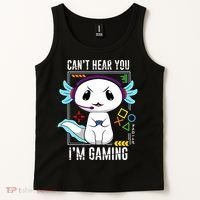 Axolotl Gaming Salamander As Gamer Tank Top thumb 2