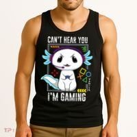 Axolotl Gaming Salamander As Gamer Tank Top thumb 3