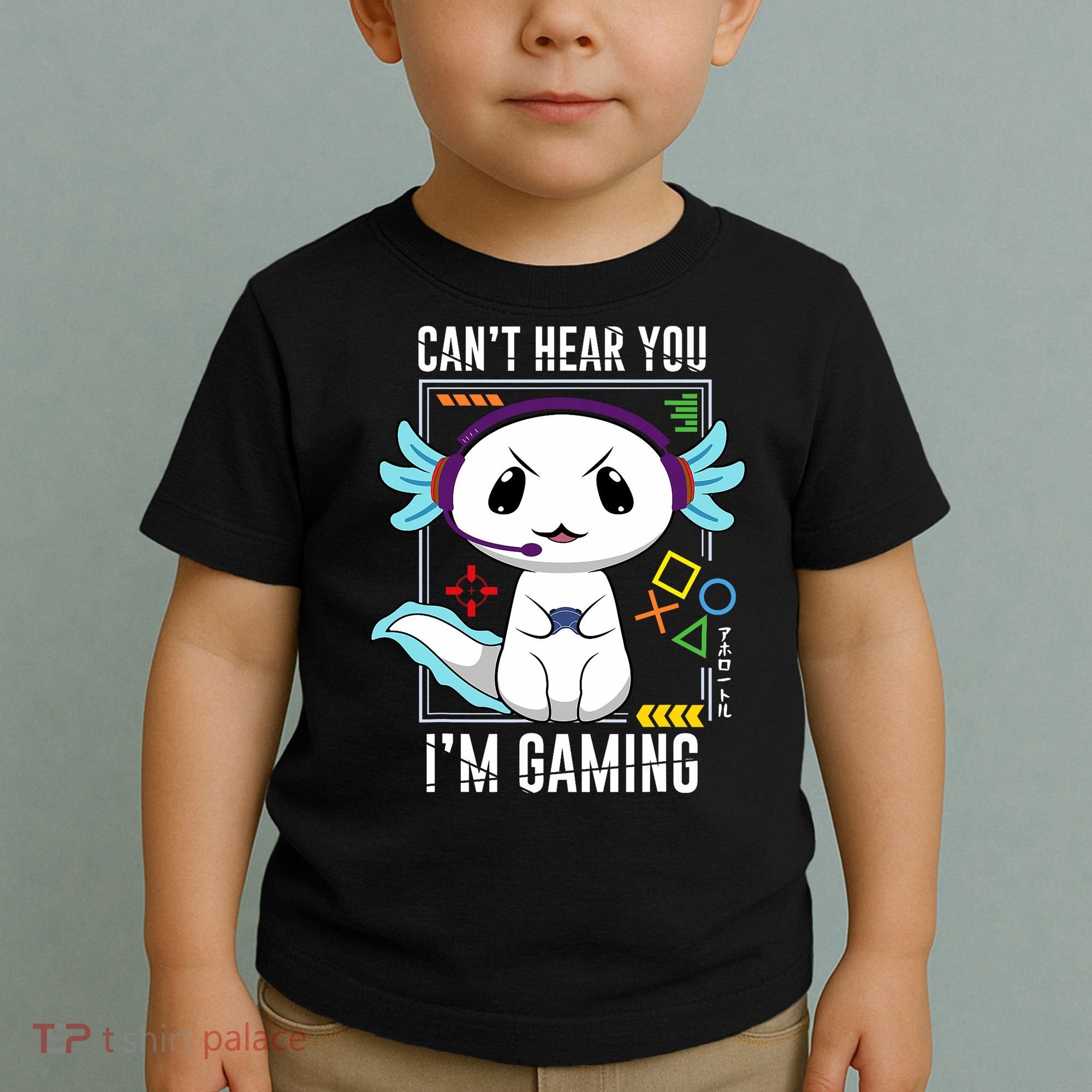 Axolotl Gaming Salamander As Gamer Toddler T-Shirt