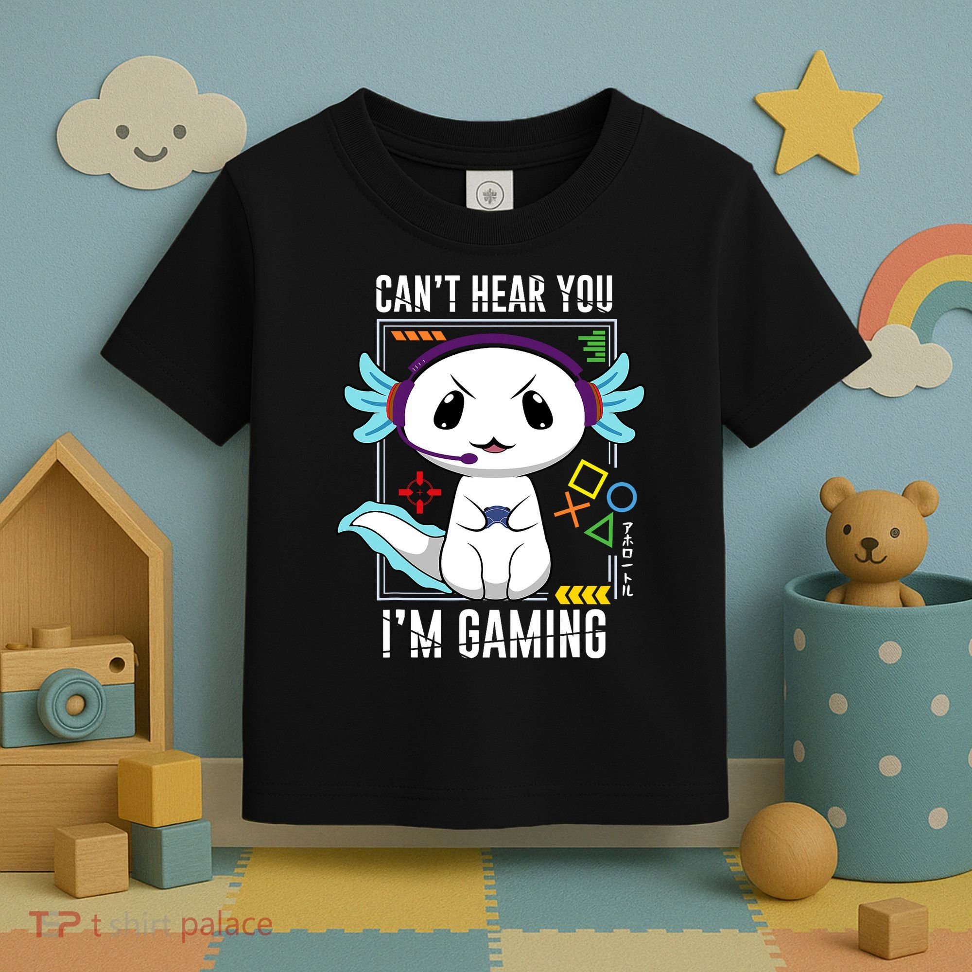 Axolotl Gaming Salamander As Gamer Toddler T-Shirt