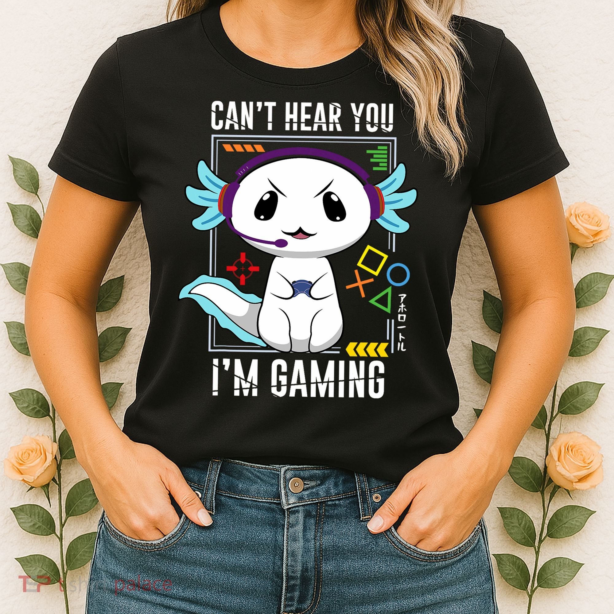 Axolotl Gaming Salamander As Gamer Women's T-Shirt