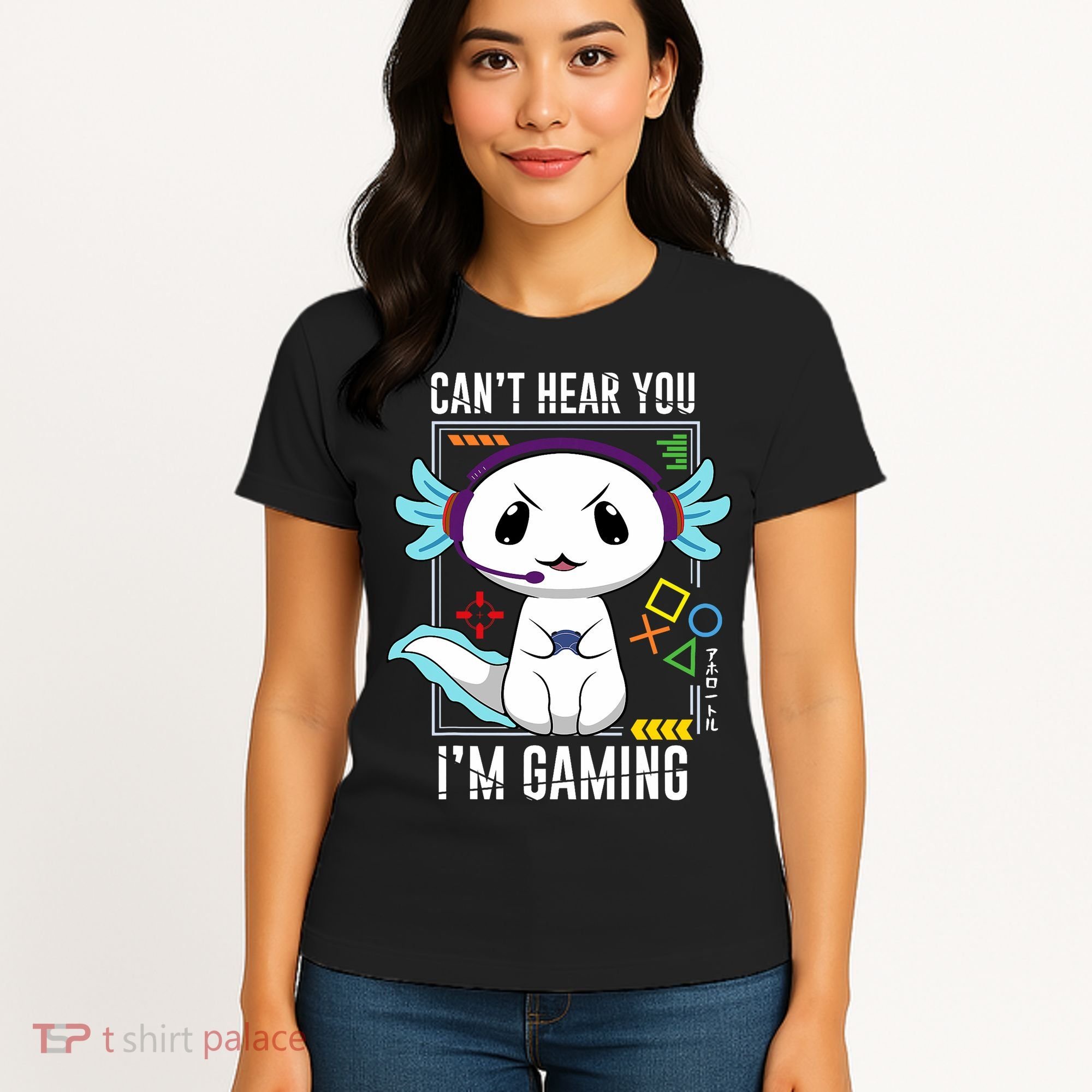 Axolotl Gaming Salamander As Gamer Women's T-Shirt