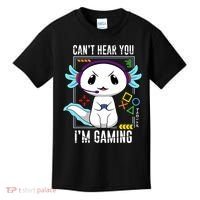 Axolotl Gaming Salamander As Gamer Kids T-Shirt thumb 0