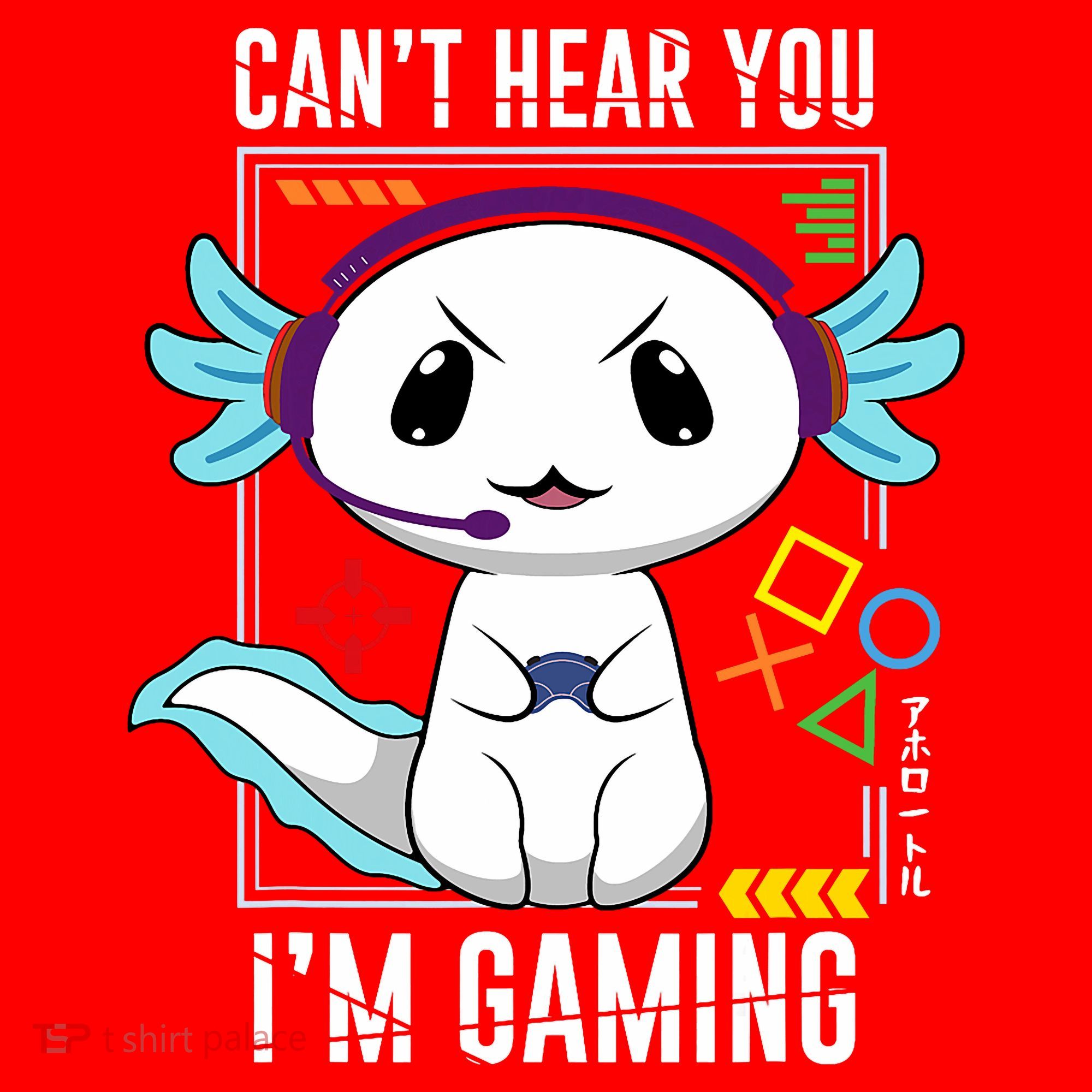 Axolotl Gaming Salamander As Gamer Santa Hat